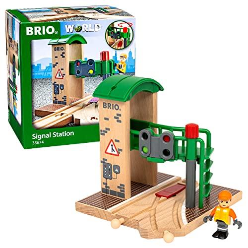 Călătorie prin imposibilul cotidian BRIO World - 33674 Signal Station | 2 Piece Toy Train Accessory